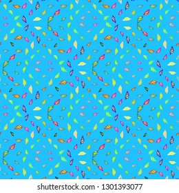 Seashell summer background - marine seamless pattern.