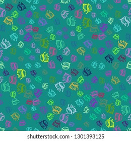 Seashell summer background - marine seamless pattern.