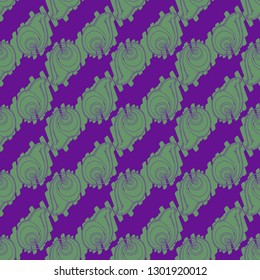 Seashell summer background - marine seamless pattern.