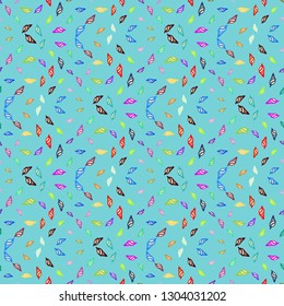 Seashell summer background - marine seamless pattern.