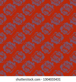 Seashell summer background - marine seamless pattern.
