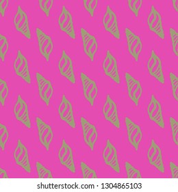 Seashell summer background - marine seamless pattern.