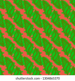 Seashell summer background - marine seamless pattern.