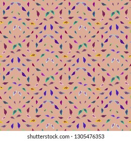 Seashell summer background - marine seamless pattern.