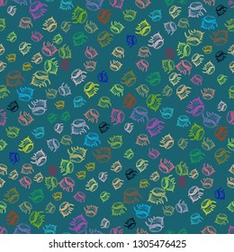 Seashell summer background - marine seamless pattern.