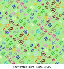 Seashell summer background - marine seamless pattern.