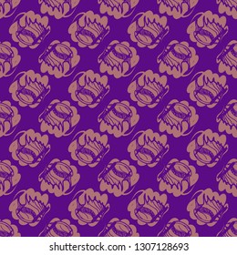 Seashell summer background - marine seamless pattern.