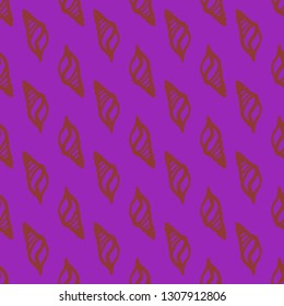 Seashell summer background - marine seamless pattern.