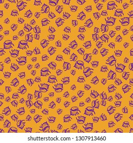 Seashell summer background - marine seamless pattern.