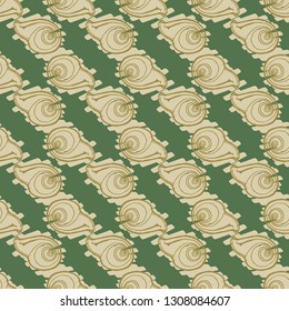 Seashell summer background - marine seamless pattern.