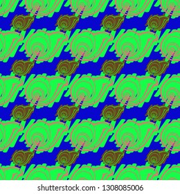 Seashell summer background - marine seamless pattern.