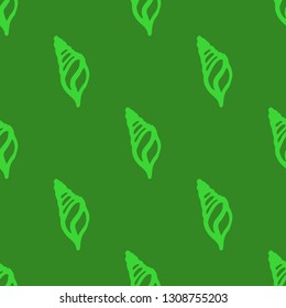 Seashell summer background - marine seamless pattern.