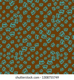 Seashell summer background - marine seamless pattern.