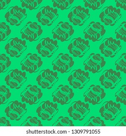 Seashell summer background - marine seamless pattern.