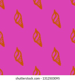Seashell summer background - marine seamless pattern.