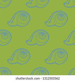 Seashell summer background - marine seamless pattern.