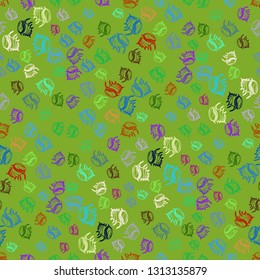 Seashell summer background - marine seamless pattern.