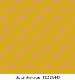 Seashell summer background - marine seamless pattern.