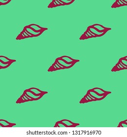 Seashell summer background - marine seamless pattern.