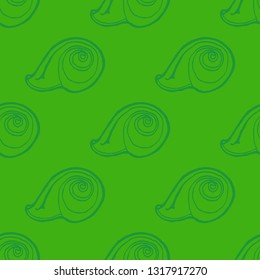 Seashell summer background - marine seamless pattern.