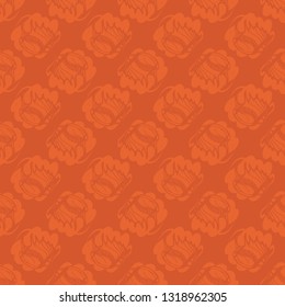 Seashell summer background - marine seamless pattern.