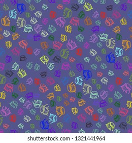 Seashell summer background - marine seamless pattern.