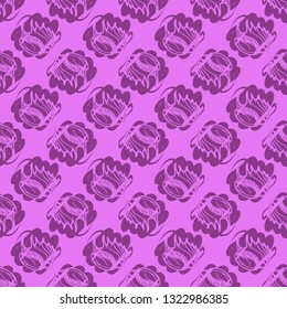 Seashell summer background - marine seamless pattern.
