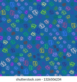 Seashell summer background - marine seamless pattern.