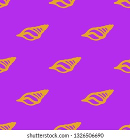 Seashell summer background - marine seamless pattern.