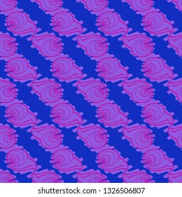 Seashell summer background - marine seamless pattern.