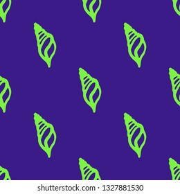 Seashell summer background - marine seamless pattern.