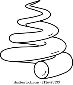 Seashell surface. Vector outline illustration.