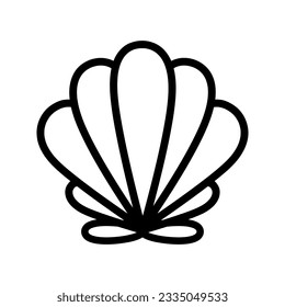 Seashell thin line icon,underwater, shell sign vector,Seashell glyph icon illustration on white background..eps