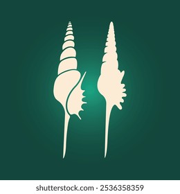 Seashell trendy artwork delightful abstract vector illustration colorful applicable design.eps