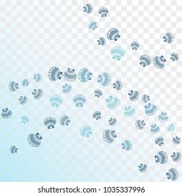 Seashell vector graphics, pearl bivalved mollusks illustration. 