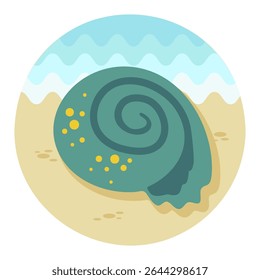 Seashell vector icon. Beach. Summer. Summertime. Vacation, eps 10