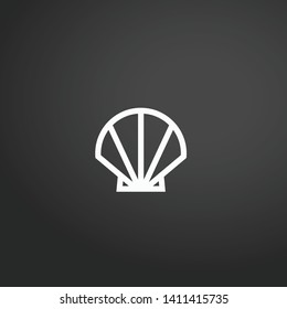 Seashell vector icon. Seashell concept stroke symbol design. Thin graphic elements vector illustration, outline pattern for your web site design, logo, UI. EPS 10.