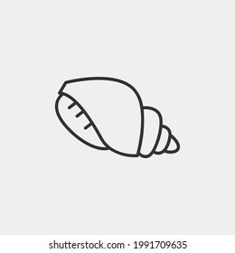 seashell vector icon illustration sign