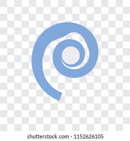 Seashell vector icon isolated on transparent background, Seashell logo concept