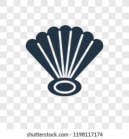 Seashell vector icon isolated on transparent background, Seashell transparency logo concept