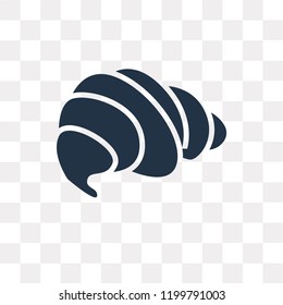 Seashell vector icon isolated on transparent background, Seashell transparency concept can be used web and mobile