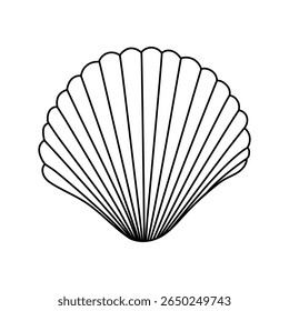 Seashell vector icon set. Shell illustration sign collection. conch symbol. Sea Life web icons.