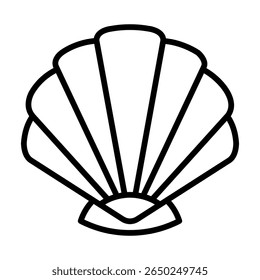 Seashell vector icon set. Shell illustration sign collection. conch symbol. Sea Life web icons.