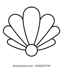 Seashell vector icon set. Shell illustration sign collection. conch symbol. Sea Life web icons.