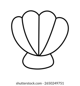 Seashell vector icon set. Shell illustration sign collection. conch symbol. Sea Life web icons.