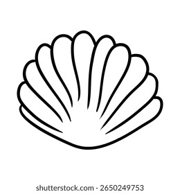 Seashell vector icon set. Shell illustration sign collection. conch symbol. Sea Life web icons.