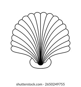 Seashell vector icon set. Shell illustration sign collection. conch symbol. Sea Life web icons.