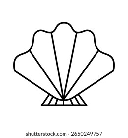 Seashell vector icon set. Shell illustration sign collection. conch symbol. Sea Life web icons.