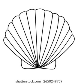 Seashell vector icon set. Shell illustration sign collection. conch symbol. Sea Life web icons.