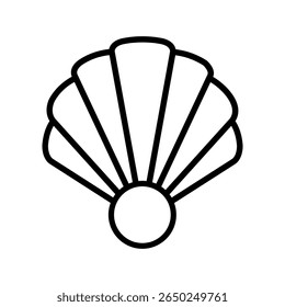 Seashell vector icon set. Shell illustration sign collection. conch symbol. Sea Life web icons.